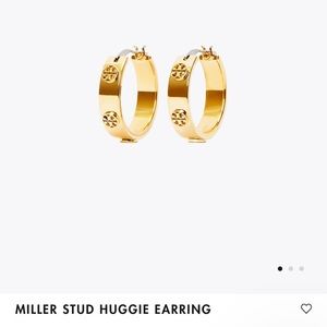 New Tory burch Miller Stud Huggie Earring Gold